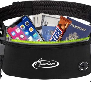 airuntech hydration running belt with bottles zero bounce design for running