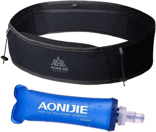 aonijie running belt fanny pack with 250ml soft water bottle flask for women