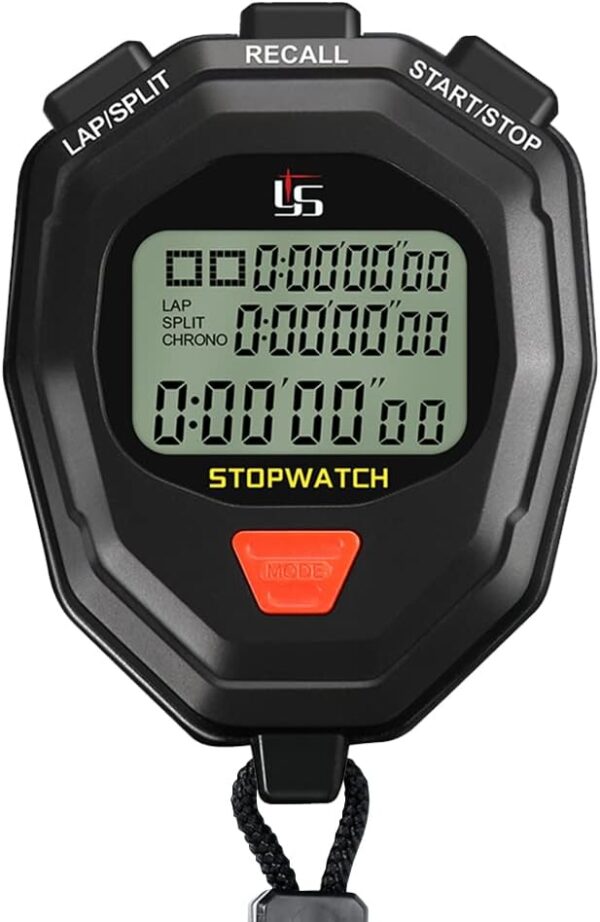 digital sports stopwatch timer 100lap split memory stopwatch timer clock