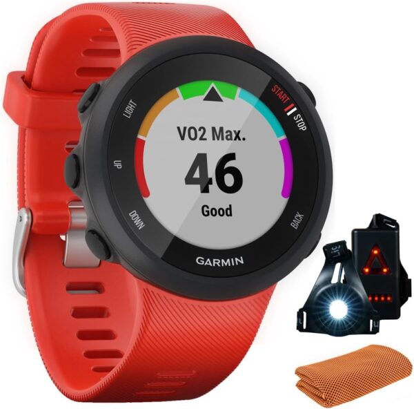 garmin 010 02156 06 forerunner 45 gps running watch 42mm lava red bundle