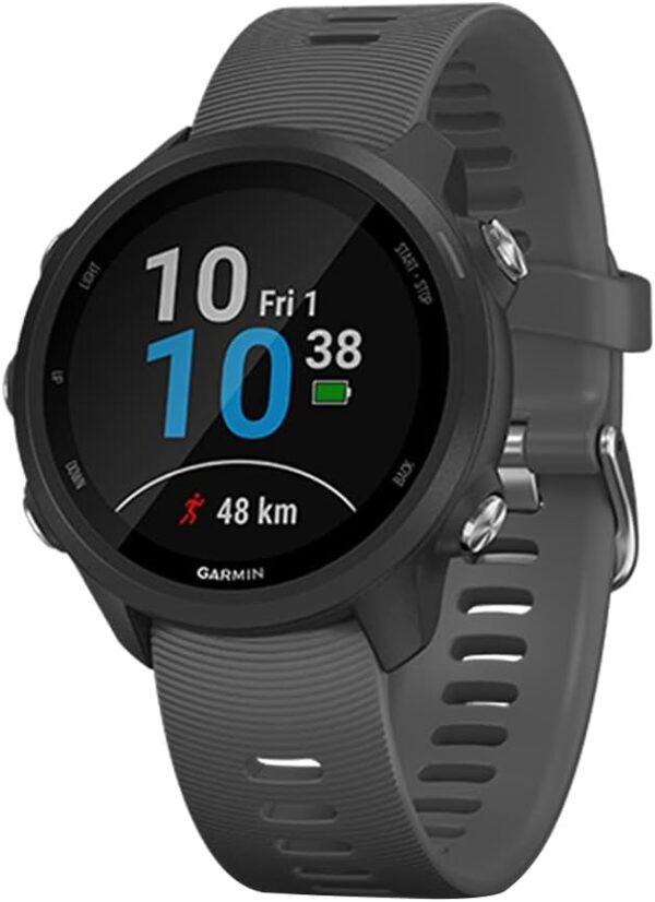 Garmin Forerunner 245, GPS Running Smartwatch with Advanced Running Dynamics, Heart Rate Monitoring, Music Storage and Smart Notifications, Slate...