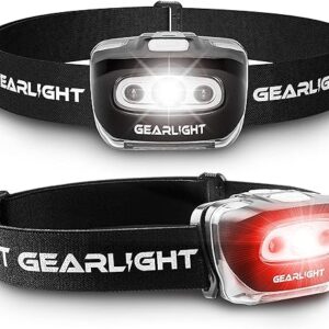 gearlight 2pack led headlamp outdoor camping headlamps with adjustable