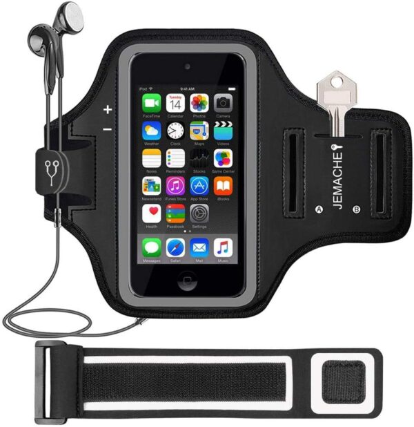 iPod Touch 7th 6th 5th Generation Armband. JEMACHE Gym Running Exercises Workouts Sport Arm Band Case for iPod Touch 7/6/5/4 Generation with Key...