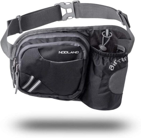 nodland running belt hydration waist pack with water bottle holder for men