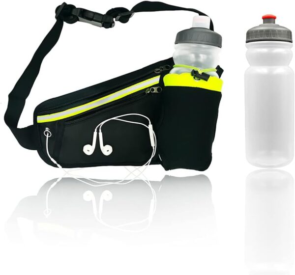 running belt hydration waist pack with water bottle holder bottle included